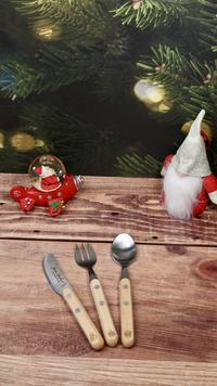 Jean Dubost, couverts enfant, collection un Noel à la française