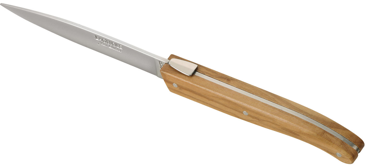 Coffret 6 couteaux de table Laguiole ,manche en bois d'olivier